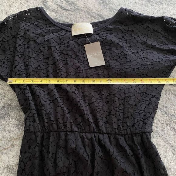 NWT Anthropologie Large Black Lace Cocktail Dress Staci Woo Souvenir - Picture 10 of 14